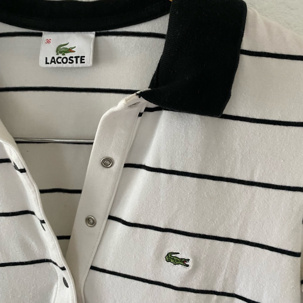 Lacoste striped cotton polo dress